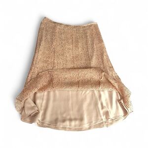 Talbots Sz 8 Silk A-Line Midi Skirt, Multicolor Lined Silk Plus side Zip 3Layers